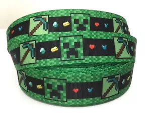 MINE CRAFT Grosgrain Ribbon 1 inch (25mm) width, for craft, hair, cake deco etc - Picture 1 of 2
