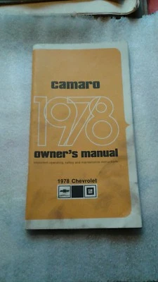 Chevrolet Camaro 78 1978 manual del propietario original Foto 1 de 3