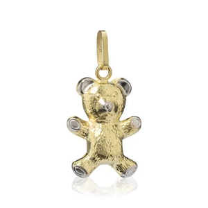 Kettenanhänger Gold Bär 375 Gelb Gold 9 Karat Anhänger poliert 15x12mm Talisman - Picture 1 of 1