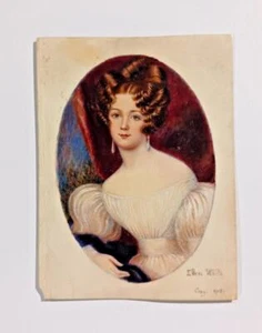 Retrato de Elena de White 1915, miniatura fina, pintura 3 1/4" x 4 1/4" - Imagen 1 de 3