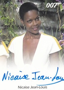 James Bond Female Full Bleed Autograph Card signed by Nicaise Jean-Louis