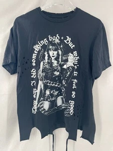 Taylor Swift Medium Shirt Reputation Taylor's Version Distressed Something Bad - Picture 1 of 8