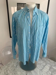 Loro Piana Men's Long Sleeve Button Up Cotton Dress Shirt Made in Italy 17.5/44 - Picture 1 of 15