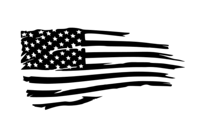 Виниловая наклейка на американский флаг состаренная на заказ маленькая и большая - цвета  - Изображение 1 из 4