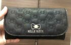 Hello Kitty Sanrio Black Cover type Long Wallet Coin case wz/Box Super Rare F/S