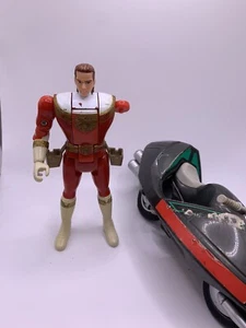Power Rangers Zeo Red Ranger Tommy 5.5" Flip Head 1996 and Beetleborg bike - Picture 1 of 2