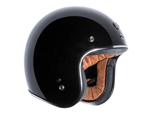 Torc T-50 ECE Retro Moto Motorcycle Motorbike Jet Helmet Gloss Black - Picture 1 of 5