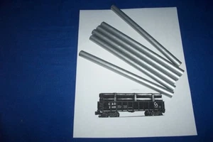 American Flyer Parts - Silver Cardboard Pipes for 24109 6 pcs. #34 - Picture 1 of 1