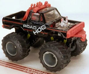 Camión monstruo Zee/Zylmex 1978/1979 Ford Bronco ""ROAD HOG"" negro escala 4x4 1/64 - Imagen 1 de 2