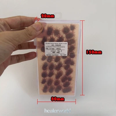 2PC HO/OO Model Scale Flower Clusters Miniatures Seasonal Plants Railway Scenery - Image 1 of 4