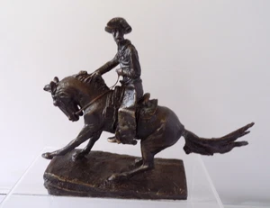 Franklin Mint The Cowboy Sculpture Official Issue Remington Art Museum - Picture 1 of 11