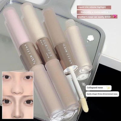 +Doubleended Highlighting Contour Stick Matte Threedimensional Brightening B3T9 - Image 1 of 4