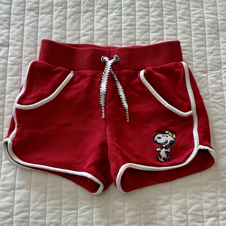 Pantalones Cortos Hanna Anderson Snoopy Peanuts Estilo Vintage Rojo Niñas Talla 110 5Y Foto 1 de 4
