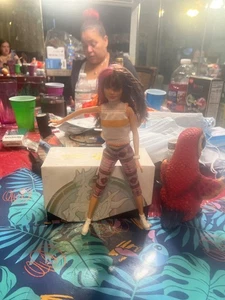 Barbie Regenbogenhaar Puppe 2014 CFN49 AA Nikki Model Muse lange zweifarbige Haare - Bild 1 von 1