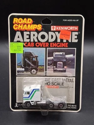 De colección 1981 Road Champs Kenworth Aerodyne COE Die Cast Metal Sin usar, en caja blanca HO 1/87 Foto 1 de 2