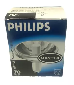 PHILIPS 70W MASTER COLOUR CDM-R111 70W/830 METAL HALIDE LAMP, GX8.5 BASE, 10 DEG - Picture 1 of 9