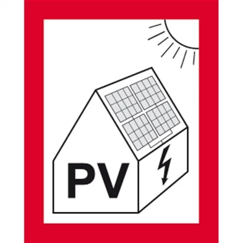 Aufkleber Hinweis auf eine PV-Anlage (Photovoltaikanlage), Folie, 105x148 mm - Bild 1 von 1