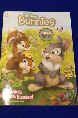 Disney Bunnies "Bunnies, Bunnies, Bunnies!" Coloring Sticker Book Kitty Richards - Image 1 of 4