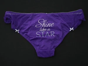 NEW Victoria's Secret VTG Satin Back Sheer Ruffle Cheekini Bikini Panty MEDIUM - Picture 1 of 5