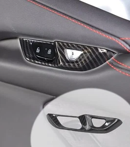 Real Carbon Fiber Door Lock Switch Button Cover Trims For Corvette C8 2020-2025 - Picture 1 of 20
