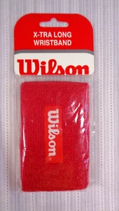 Braccialetto Wilson X-TRA LONG Tennis Yoga ROSSO 2007 90% Cotone NUOVO! - Foto 1 di 3