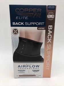 NOB Copper Fit Elite Back Support AirFlow Back Brace Adjustable DoubleBand - Picture 1 of 6