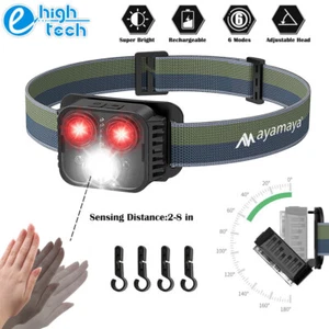 LED Headlamp USB Rechargeable Headlight Flashlight Super Bright Torch Work Lamp  - Picture 1 of 10