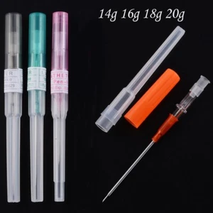 4pc Piercing Tool Sterilised Puncture Needle Disposable Catheter Cannula 14G-18G - Picture 1 of 11