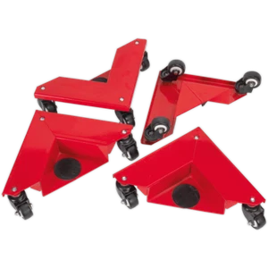 Sealey 4 Piece Castor Fitted Corner Movers / Dollies - Picture 1 of 7