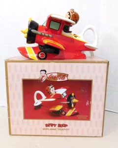 Vintage Coca-Cola Betty Boop Biplane Teapot Original Box 2001 LE 1289/2400 - Picture 1 of 8