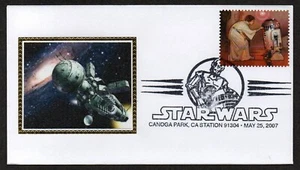 USA, SCOTT # 4143-F, COLORANO SILK FDC COVER OF PRINCESS LEIA & R2-D2, STAR WARS - Picture 1 of 1