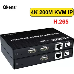 4K 200M KVM IP Extender über Rj45 Cat6 Kabel Netzwerk Matrix HDMI Switch Splitter - Bild 1 von 15