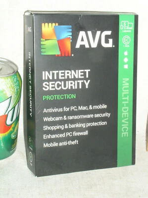 SEALED AVG AVAST INTERNET SECURITY 5 DEVICE MAC OR PC 1 YEAR RETAIL BOX DOWNLOAD - Image 1 of 4