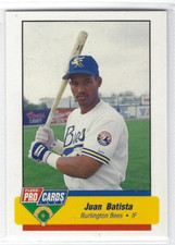 1994 Burlington Bees (Class A-Montreal Expos) Juan Batista