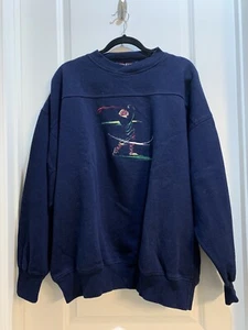 Vintage Men’s Crable Sportswear Royal Blue Golf Large Sweatshirt - Picture 1 of 3