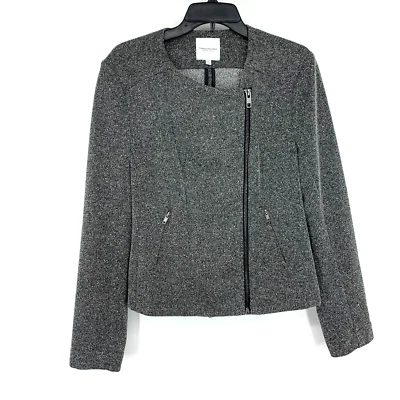 Chaqueta Catherine Malandrino Mujer Talla XL Estilo Pasarela Cremallera Completa Tejida Moto Foto 1 de 4