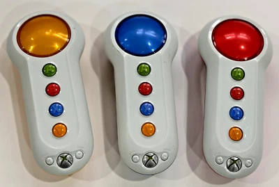 Xbox 360 Scene It Wireless Buzzer Big Button Pad IR Controller lot of 3 - Bild 1 von 3
