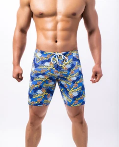 Herren Badehose langes Bein Unterwäsche Herren Strand Badehose Badeanzug Shorts - Bild 1 von 29