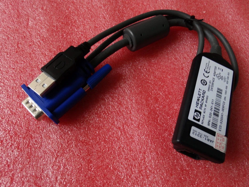 Genuine HP KVM USB Interface Adapter Cable, 336047-B21 Spare Part No: 396633-001 - Bild 1 von 1