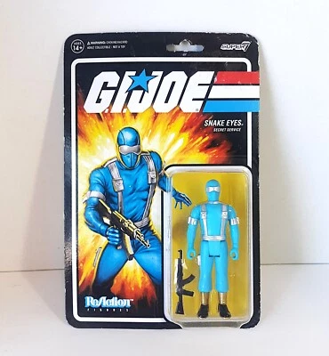 Super 7 GI Joe Snake Eyes Secret Service 3.75" ReAction Figure Wave 2 Hasbro - Image 1 of 4