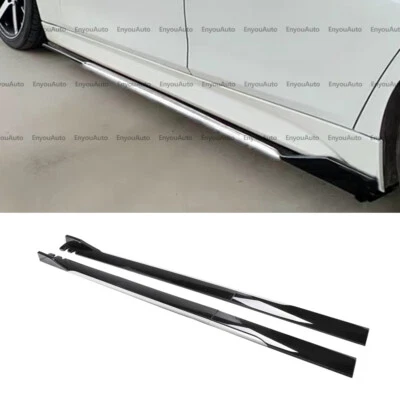 For Mercedes-Benz C200 C300 86" Side Skirt Extension Rocker Panel  Black White Foto 1 de 4