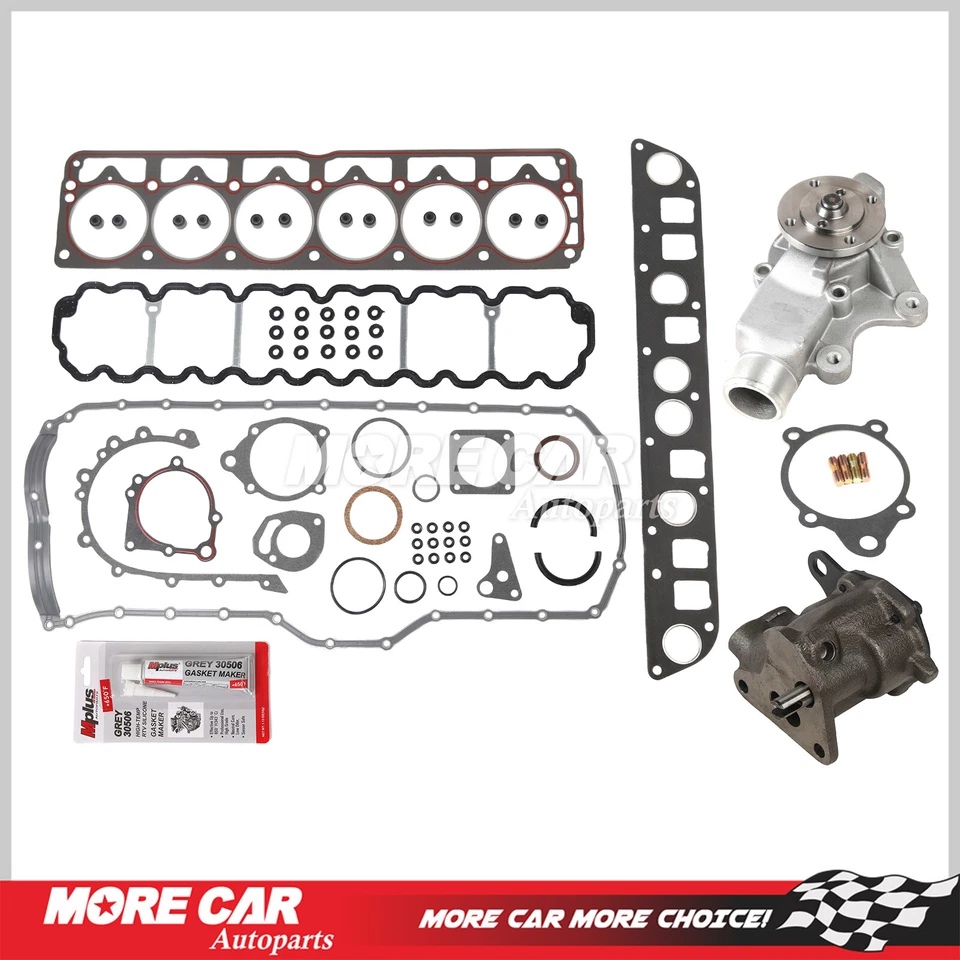 Juego de juntas de culata con bomba de aceite kit de bomba de agua para Jeep Cherokee 1999-2001 4,0 L l6 Foto 1 de 4