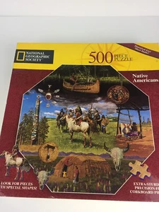 National Geographic - Native Americans 500 Piece Puzzle NIB Sealed - Picture 1 of 12