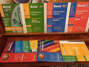 Bond 11+Maths,English,Verbal,Non-VR, 10minVR, No nonsense Maths + English 8-9yrs - Picture 1 of 1