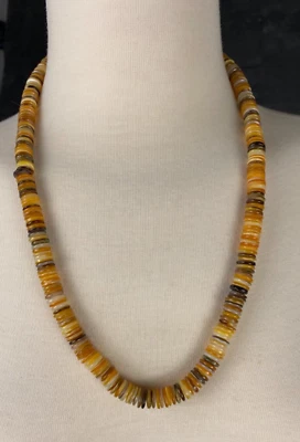 Collar Heishi Bead Strand BOHO discos pulidos surfista 25" cierre de barril Foto 1 de 4