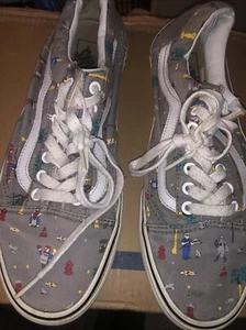 Vans Off The Wall Lace Up Low Top Gray Shoes Unisex Men Sz 10.5 Women 12 EUC - Picture 1 of 6