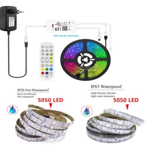 5050 RGB LED strip +Smart Home 5V~24V WiFi+IR 24Key Remote  Music Controller Kit - Picture 1 of 14