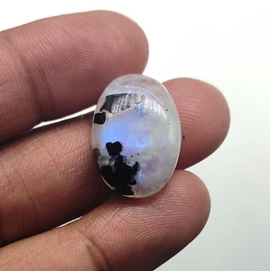 22.90 Cts Natural Rainbow Moonstone Cabochon Pendant Supply 21X17X7 MM - Picture 1 of 6
