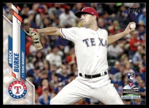 2020 Topps #691 Brock Burke RC Texas Rangers - Picture 1 of 2