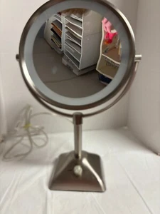 Specchio LED illuminato vanità senza marchio nichelato stile tavolo circa 14" - Foto 1 di 6